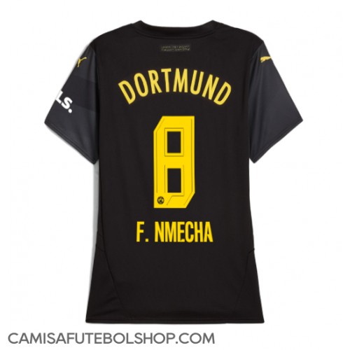 Camisa de time de futebol Borussia Dortmund Felix Nmecha #8 Replicas 2º Equipamento Feminina 2024-25 Manga Curta